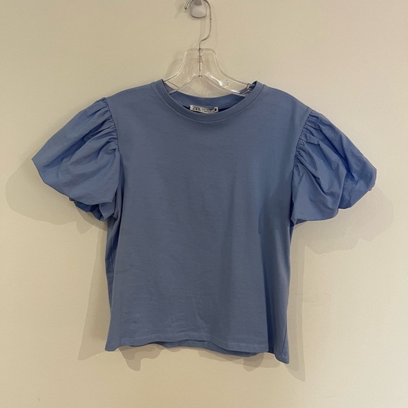 Zara Balloon Sleeve Top NWT - Picture 7 of 11
